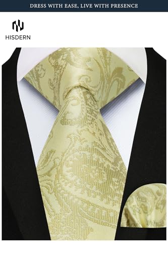 Image of HISDERN Mens Vest Tie Set 3PC Formal Waistcoat Paisley Floral Jacquard Necktie Pocket Square Suit Vests Wedding Party