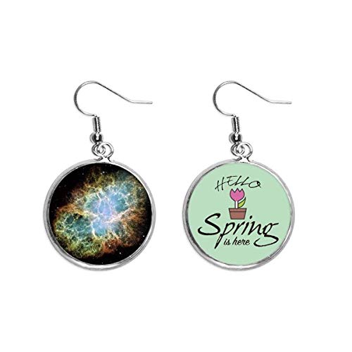 Pendientes de nebulosa y universo colgantes primaverales de moda astrológica