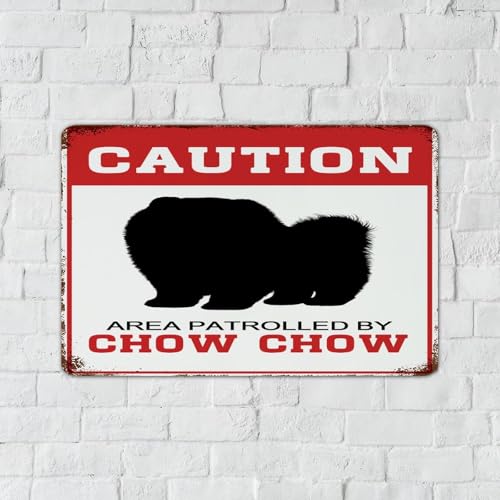 Plaque en métal Chow Chow grand format résistante aux intempéries - 6