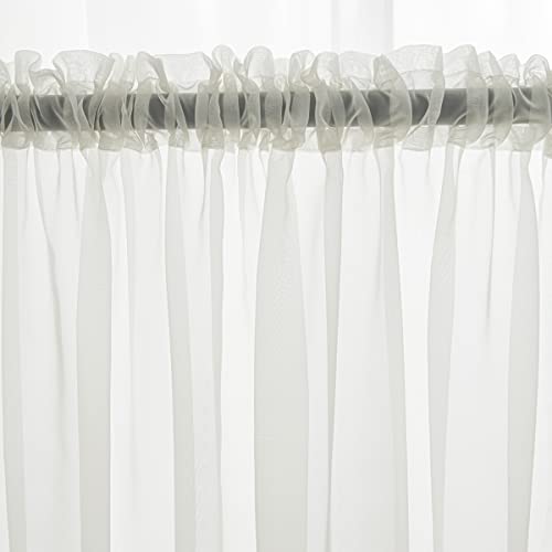 Moonvan Windows Semi White Sheer Curtains 84 Inches Length 52 Inches Width 2 Panels Set Translucent Sheer Curtain Basic Rod Pocket For Bedroom Children Living Room Yard Kitchen #TOP3