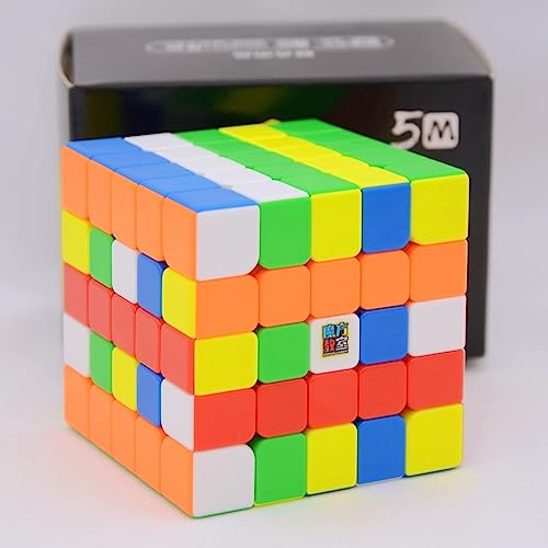Image of HAWKISTER Kid Moyu Mfjs Meilong 5M 5X5 Magnetic Cube Stickerless, 5X5X5 M Speed Cube Puzzle