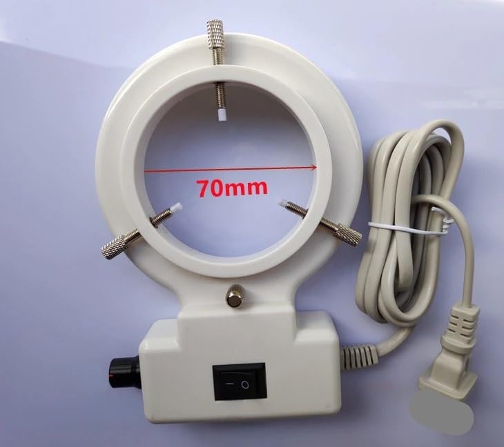 Microscope Stereo Microscope LED Ring Light Source with Adjustable Brightness 64 LED Beads, Inner Diameter 70mm(White Light)