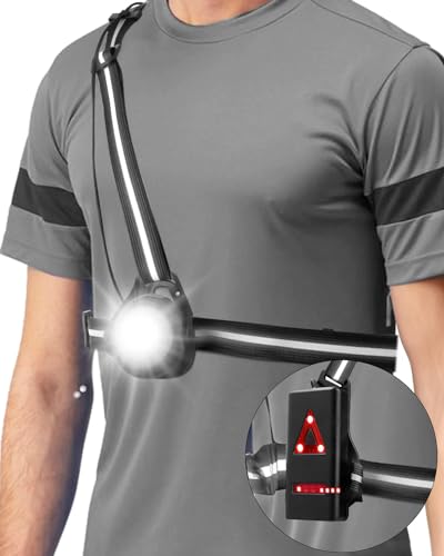 Neilalla - Luces LED para corredores, IPX5, impermeable, ángulo de haz ajustable de 90°, linterna de correr recargable por USB, 250 lúmenes, 3 modos, linterna de pecho para pasear al perro, pesca,
