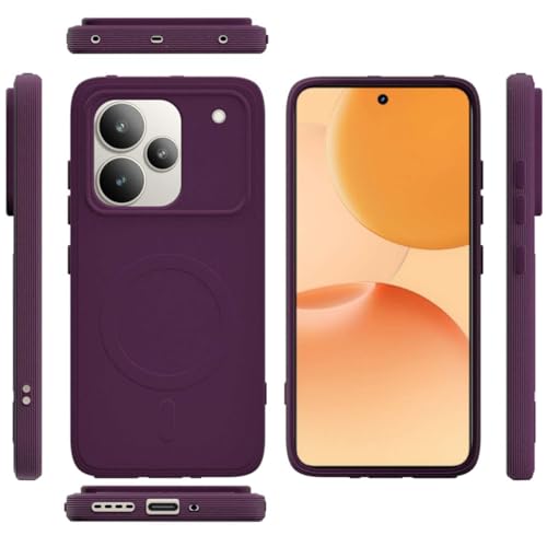 Image of Back Cover Compatible with Realme P4 Pro 5G | MagFit Ring Design (Non-Magnetic) | Shockproof Case | Anti-Slip Grip | Raised Camera Edges | Slim Protective Case for Realme P4 Pro 5G (Purple)