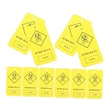 TOPPERFUN 100stücke Abfalletiketten Gelbe Multifunktionale Aufhängeetiketten Sicheren Entsorgung Von Und Krankenhausabfällen Robust Und Zuverlässig