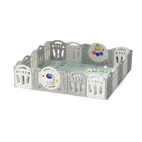 MoLi Parque Infantil Bebe Centro de Actividades para Bebés y Niños Pequeños, Corralito Bebe de Varios Tamaños, Parque Infantil Plegable, Corral para Bebés Grande para Interior y Exterior (Y 16+2)