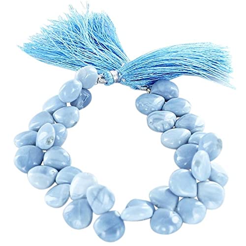 Perles opaline bleue briolettes 10x11mm de qualité supérieure pour joaillerie