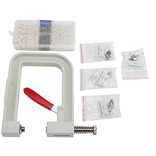 Kit de Prensa Manual para Cravação de Pérolas Sapatos Chapéus Molde Unhas Garra Gloglow Variedade Bo