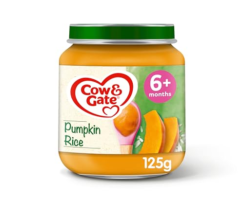 Cow & Gate Pumpkin Rice Baby Food Snack Jar 4+ Months 125g