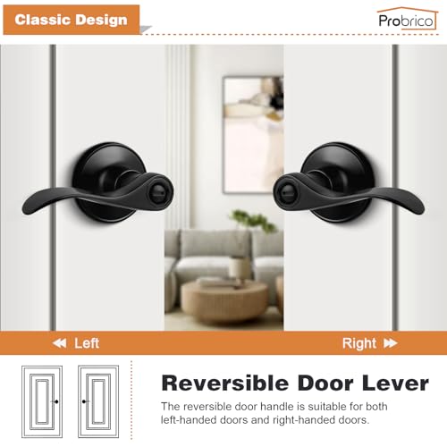 Boutons de porte classiques réversibles sans clés Probrico lot de 4