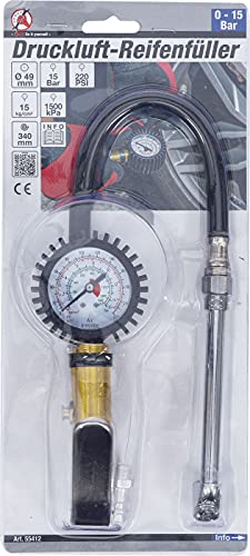 BGS Diy 55412 | Druckluft-Reifenfüller | 0 - 15 bar
