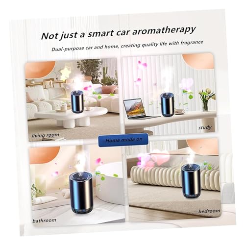 Smart Car Air Fresheners Automatic switch 50ml French Natural Perfume Rechargeable Fashionable Starry Sky Ultrasonic Atomizer Car Perfume Humidifier Adjustable Concentration Lasts Long time(Black) - Image 3