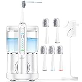 Electric Water Flosser Toothbrush for Adults, White