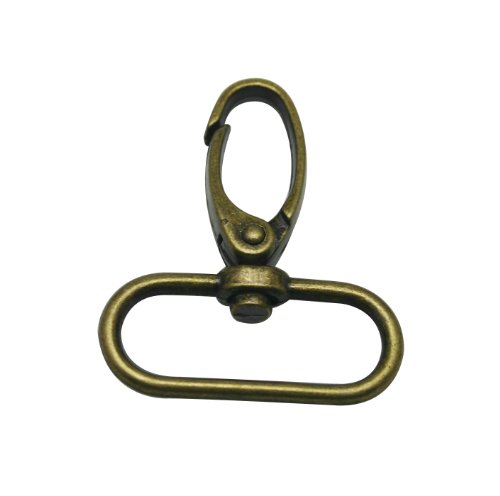 Wuuycoky 10 ganchos giratorios de bronce de 3,17 cm de diámetro interior ovalados, con hebilla de oliva Cover