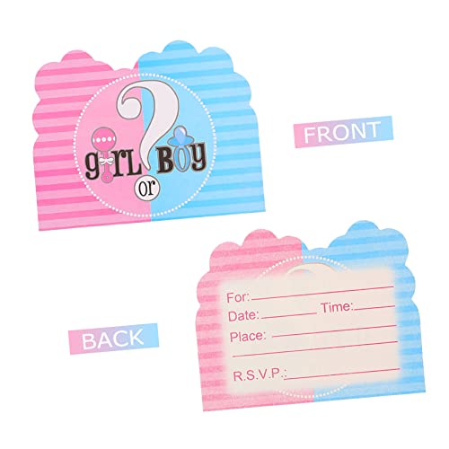 Tarjetas de Invitación para Revelar El Género sin Borrones 32 ud 6