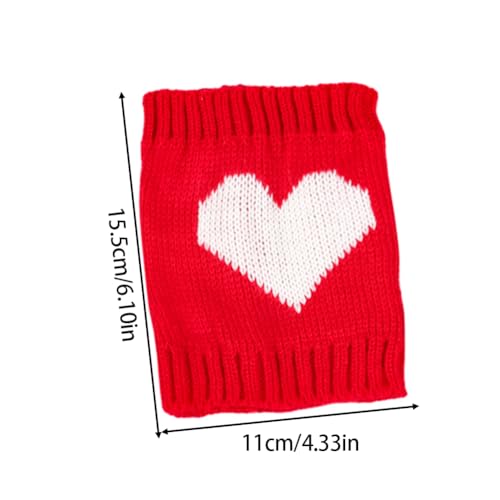 Womens Knit Short Boot Socks Leg Warmers Kawaii Boot Socks Winter Ankle Sock Heart-Shaped Short Boot Sock, Dark Grey3