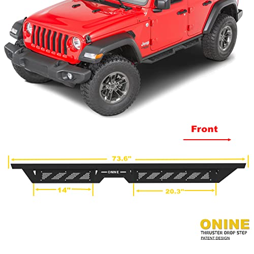 Estribos Laterales de Acero para Jeep Wrangler 2018-2025 miniatura 2