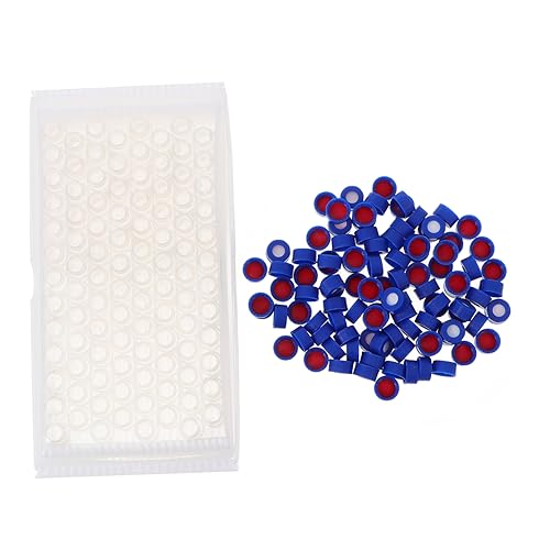 CIYODO Sample Containers Lids Mini Bottles Caps 100pcs Chromatography Vials Glass Storage Bottles
