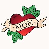 Rose Tattoo 6 Sheets Temporary Tattoos Tattoo Heart Mom Temporary tattoo Neck Arm Chest for Women Girls Men