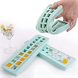 Ice cube trays with lid Silicone 20 cavities Ice Ball Ice cube mold DIY Silicone Ice Cube Sphere Tray Mold Mould Round Maker for Chilling Whiskey, Cocktail, Beverages and More (Set of 2)