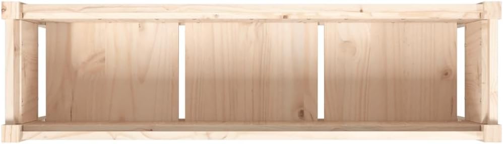 Garden Planter Set of 2, Natural Solid Pine Wood, Large 43.3x43.3x27.6 inch, Rectangular Outdoor Indoor Raised Garden Bed for Vegetables