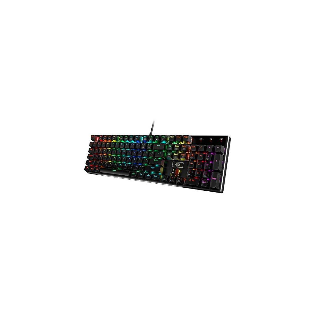 Redragon-K556-RGB-LED-Backlit-Wired-Mechanical-Gaming-Keyboard-104-Keys-Hot-Swap-Mechanical-Keyboard-wAluminum-Base-Upgraded-Socket-and-Noise-Absorbing-Foams-Soft-Tactile-Brown-Switch