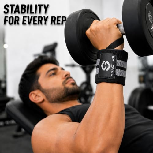 Image of Wrist Band For Gym Workout Wrist Support For Gym Straps For Men Hand Band Strap For Man Wrists Supporter Wrap For Man Workout Accessories For Women And Men 3 mm Thickness (Gray)