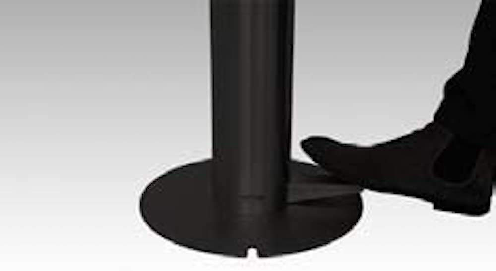 DISTRI-CONCEPT Black Edition Borne Totem Distributeur de gel hydroalcoolique sans contact à pédale