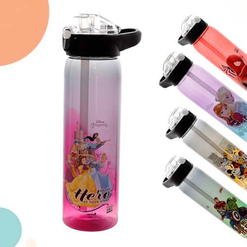 Image of SKi Homeware Impact Sipper Water Bottle, for School, Sports, Trek, Travel | Teens and Kids of all age groups | Leakproof, Light Weight, Pop-up Sipper with Handle, 750 ML, Princess