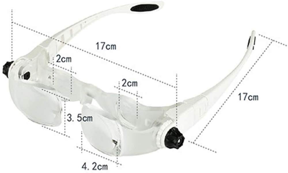 Lenti d'ingrandimento, occhiali Max TV TV, -3 regolazione diottrica - lente d'ingrandimento per archetto, lente d'ingrandimento per fascia,