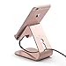 elago M2 Stand [Rose Gold] - [Premium Aluminum][Angled for Video Calls][Cable Management][Modern Design][Compatibility] - for All iPhones, Galaxy, and Other Smartphones