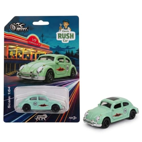 Image of Premium 1:64 Scale Die Cast Metal Toy Car Mini Collectible Vehicle with Free Rolling Wheels Realistic Metal Body Display Model for Kids Boys Girls Mint Green