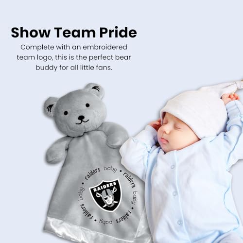 Image of Baby Fanatic NFL Baby Security Blanket Bear Snuggle Toy for Newborn Boy Girl Unisex Stuffed Animal Officially Licensed
