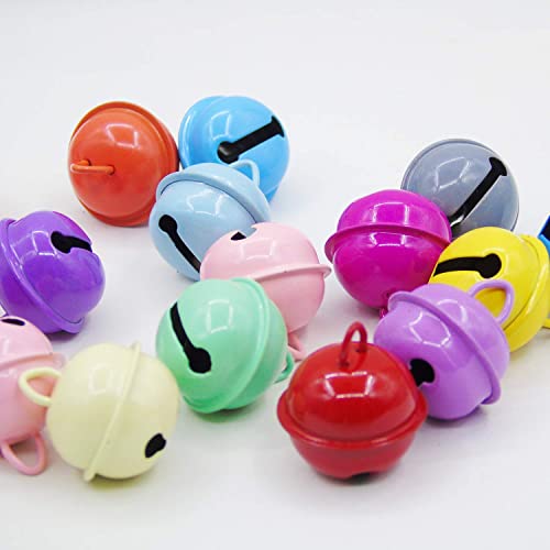 50 Pieces Assorted Colors Jingle Bells Metal Round Bells Craft Bells Small Bells Colored Christmas Bells For Christmas Wind Chimes Jewelry Ornaments Holiday Home Party Decoration #TOP2