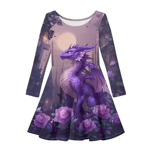 Robe à manches longues pour fille idéale pour les sorties au parc et loisirs