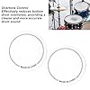 2PCS Drum Head Patch,Bass Drum Single Pedal Patch Drum Head Drum Percussion Instrument Drum Head Patch Protector for Practice Performance (Single Pedal White) #3