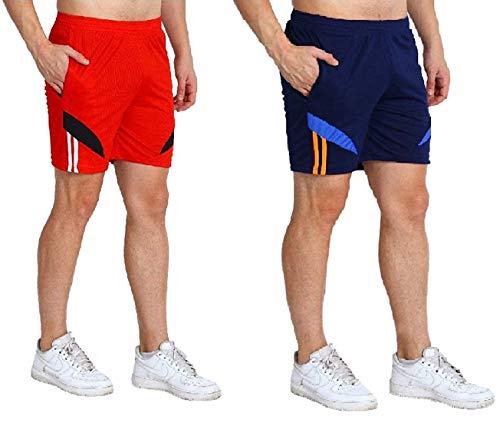 Image of Dia Dia Men's Athletic Shorts, Quick Dry Lightweight Sports Shorts with Zipper Pockets, Drawstring Waist, Breathable Honeycomb Fabric, Ideal for Gym, Workout, Running