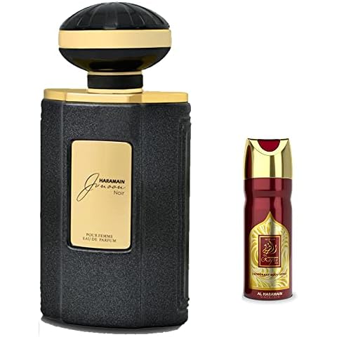 Al Haramain Junoon Noir by Eau De Parfum Spray 75 ml | Perfume For Women | Amber Floral Fragrance Ladies Perfume Spray | Womens Perfumes Cover