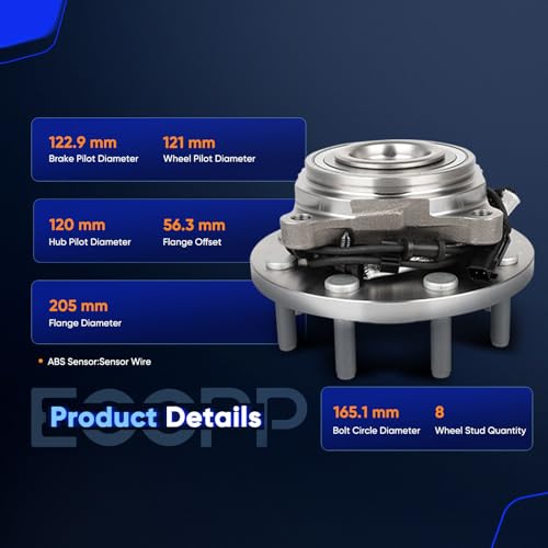 Image of ECCPP 515206 Wheel Bearing Hub Assembly for Ram 2500 2019-2023