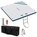 Garvee 10 ft 8 ft 6 ft Inflatable Floating Dock Water Platform, Floating Island Raft with Rope Ladder Non-Slip Surface Swimming Water Platform for Pool Beach Ocean