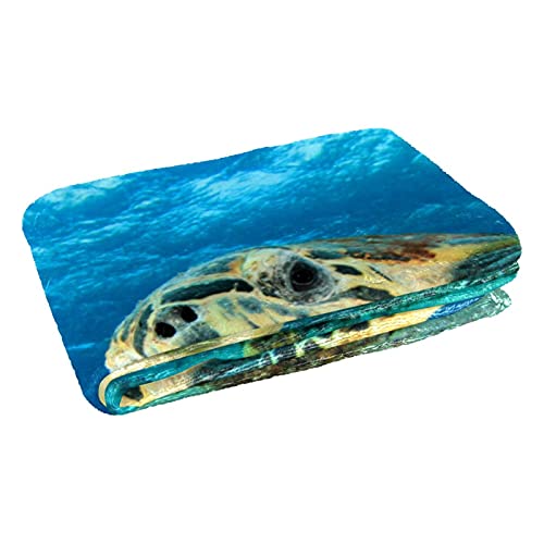Couverture douce tortue de mer bleue contre le froid en camping et plage