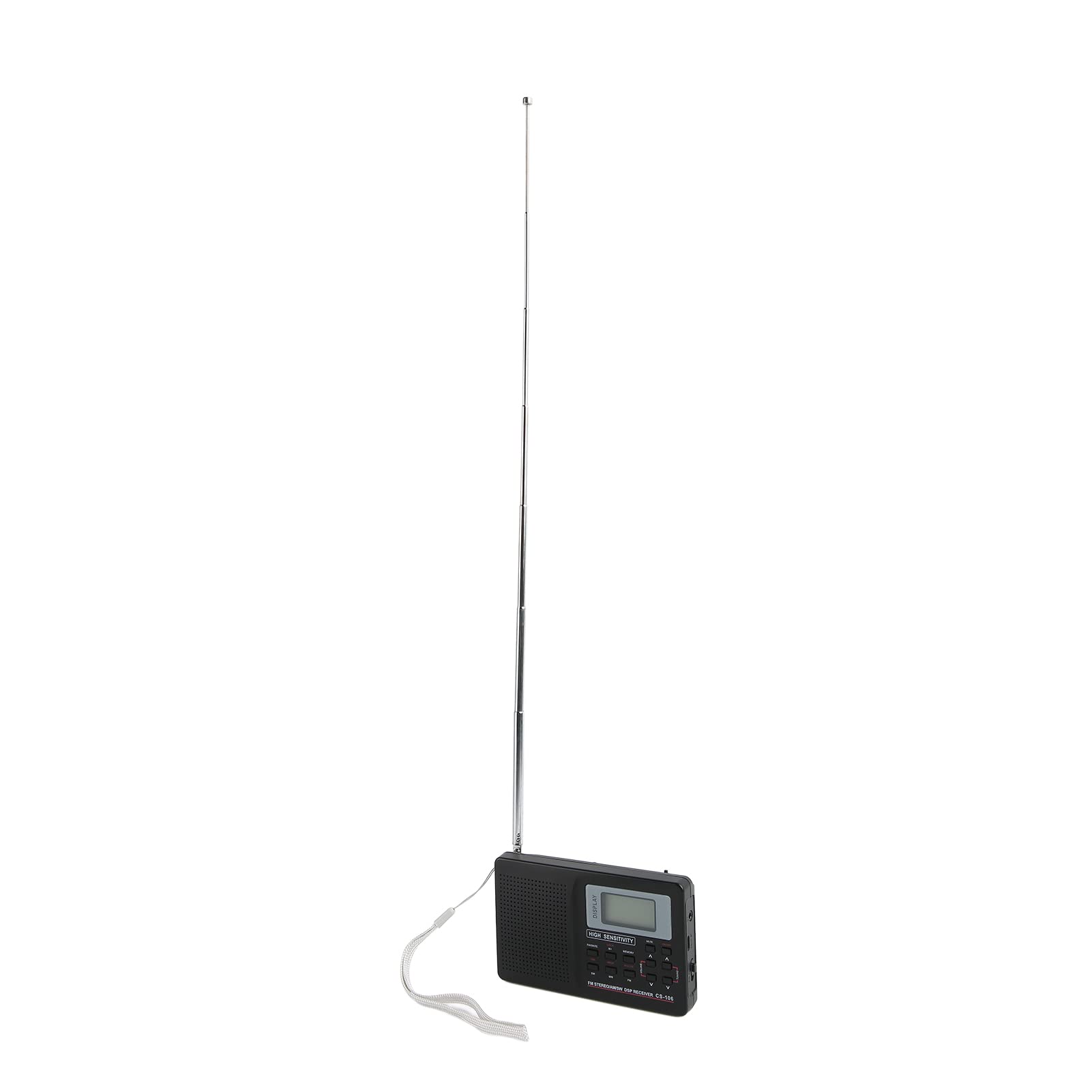 Radio Digital AM FM SW, Radio Portátil de Corta con Pantalla de Número de Banda, Función de Memoria, Compatible con Almacenamiento de 88 Canales, Radio de Bolsillo con Teclas de Retroiluminación