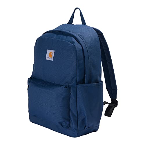 Image of Carhartt 21L Classic Laptop Backpack, Durable Water-Resistant Pack with Laptop Sleeve, Blue