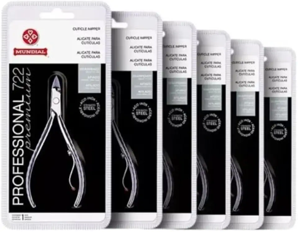 Kit 6 Alicates de Cutícula 722 Mundial Profissional