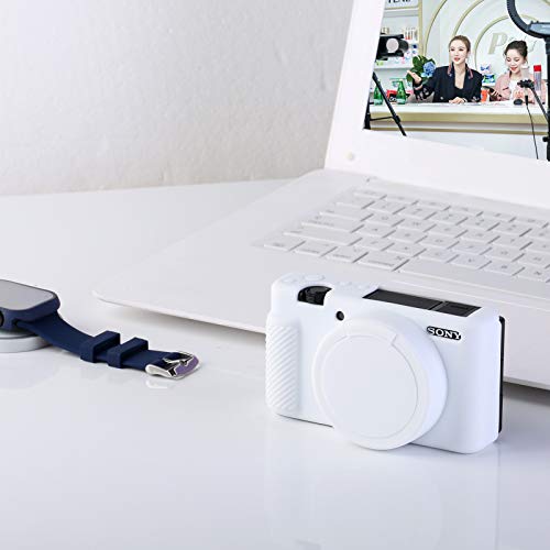 Yisau Camera Case For Sony Zv-1, Sony Zv1 Camera Case Digital Camera Anti-Scratch Slim Fit Soft Dslr Camera Sleeve With Zv1 Screen Protector (White) #TOP6