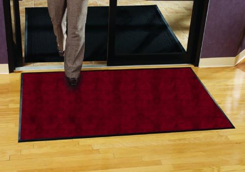 Guardian 94061455 Platinum Series Indoor Wiper Floor Mat, Rubber with Nylon Carpet, 6'x14', Burgundy - 1