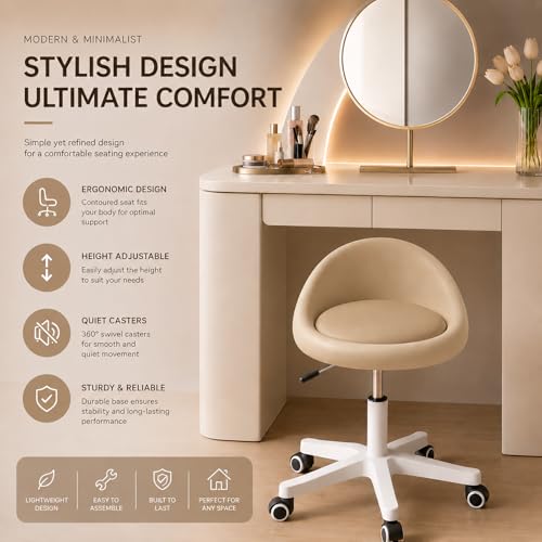 Walktory Rolling Stool with Wheel, Height Adjustable Swivel Stool by Walktory - Image 5