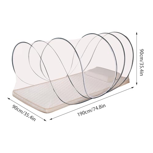 Miniatura 7 de Rete Per Dormire All Aperto Zanzariera Per Letto Repelente Per Insetti Pieghevole Portatile Per Casa Portatile A Schermo Singolo Pieghevole Protección Para Patio, Casa, Dormitorio, Hote