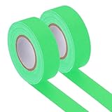 PATIKIL Glow in the Dark Gaffers Tape, 0.8 Inch x 65.6 Feet Colored Cotton Glow Tape Markers Fluorescent Glow in the Dark Tape Stickers for Party Decorations, Green