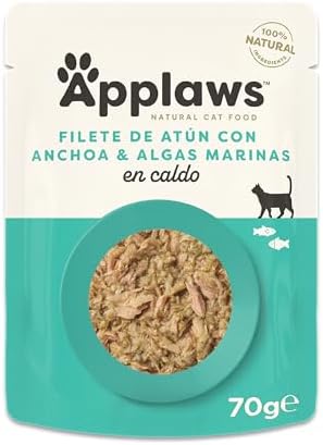 Applaws Comida Húmeda para Gatos 100% Natural con Filete de Atún ...